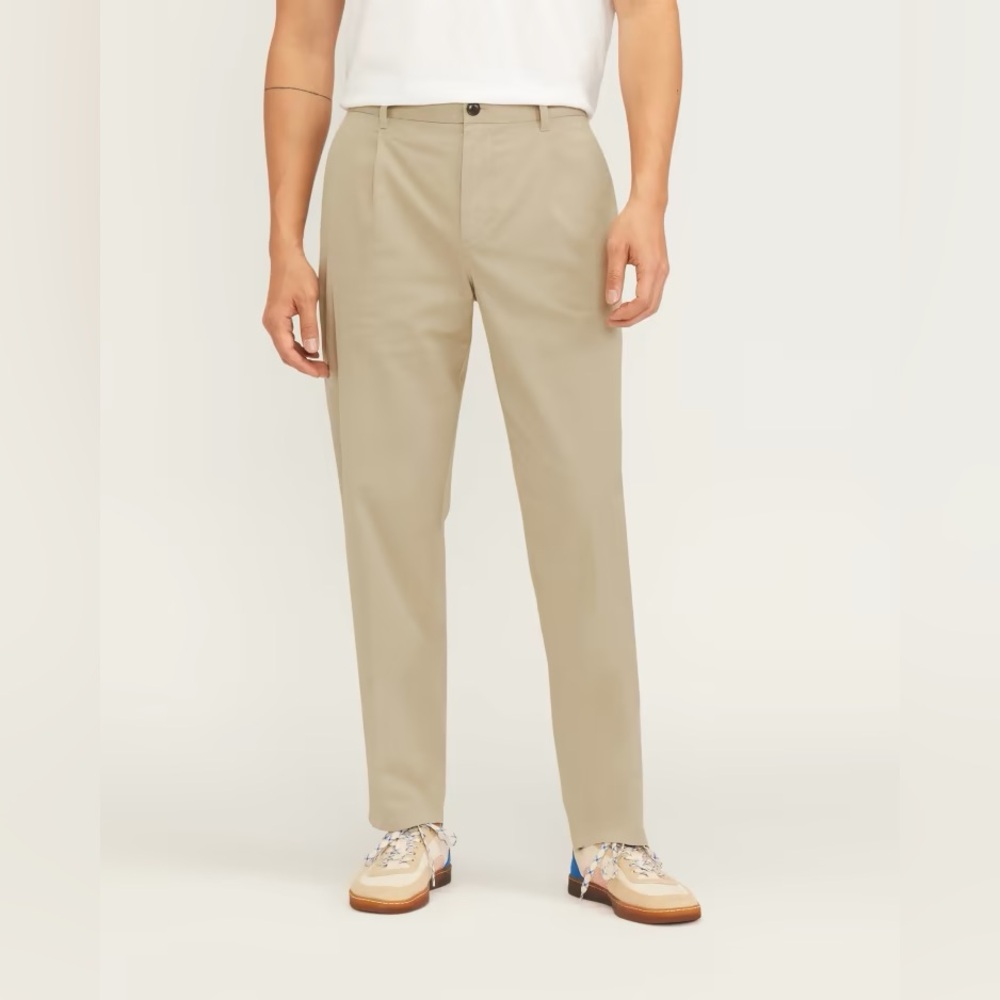 Everlane The Pleated Air Organic Cotton Chino Size 33x30 Trench Coat Khaki